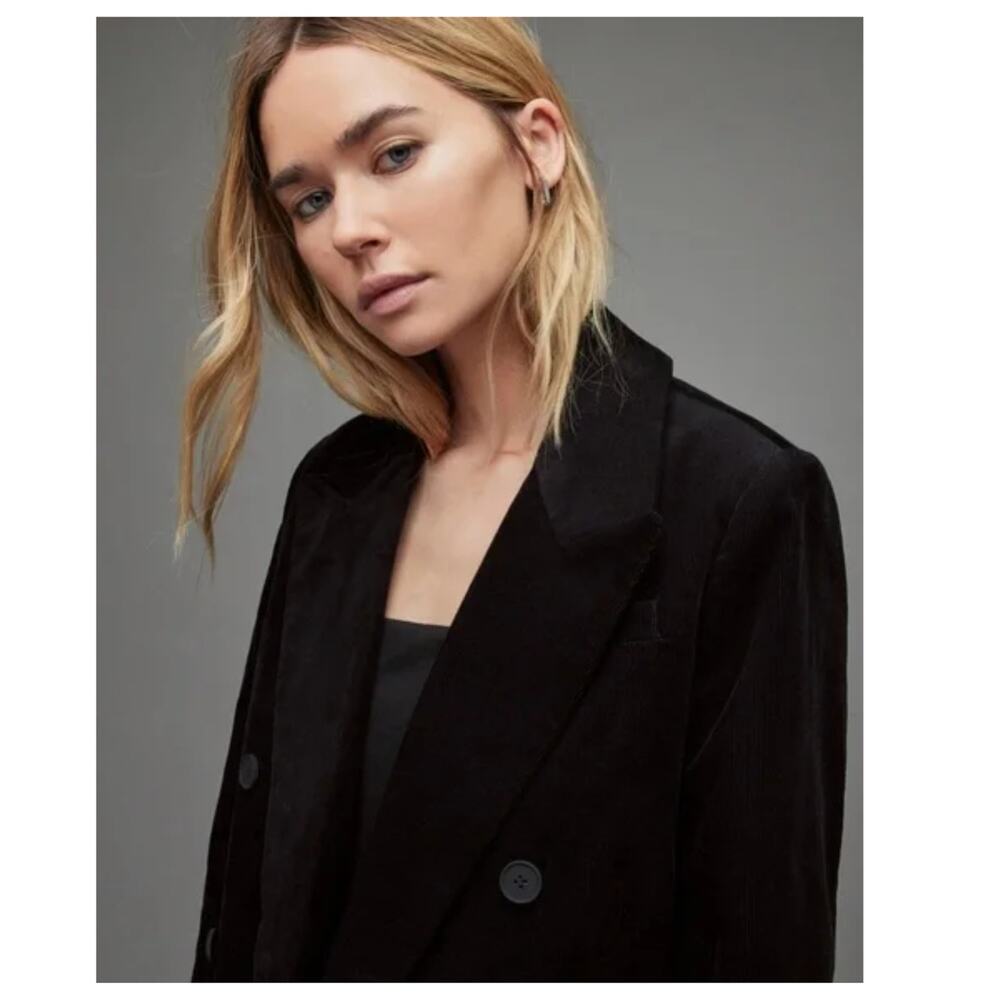 NWT AllSaints Adlai Corduroy Relaxed Blazer Size US/2 - Picture 4 of 13